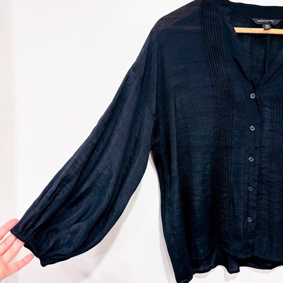 BANANA REPUBLIC Black semi-sheer blouse - Picture 5 of 8